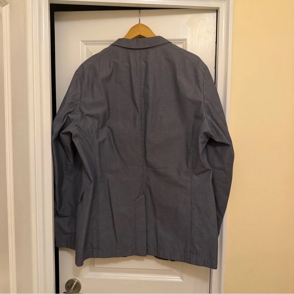 Hugo Boss Gray Sporty Two-Button Blazer in cotton fabric